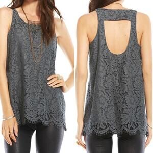 Chaser Gray Lace Tank Top